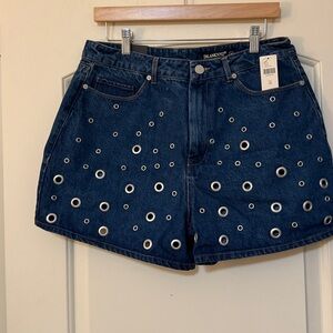 Anthropologie Blue Jean Shorts with Silver Accents